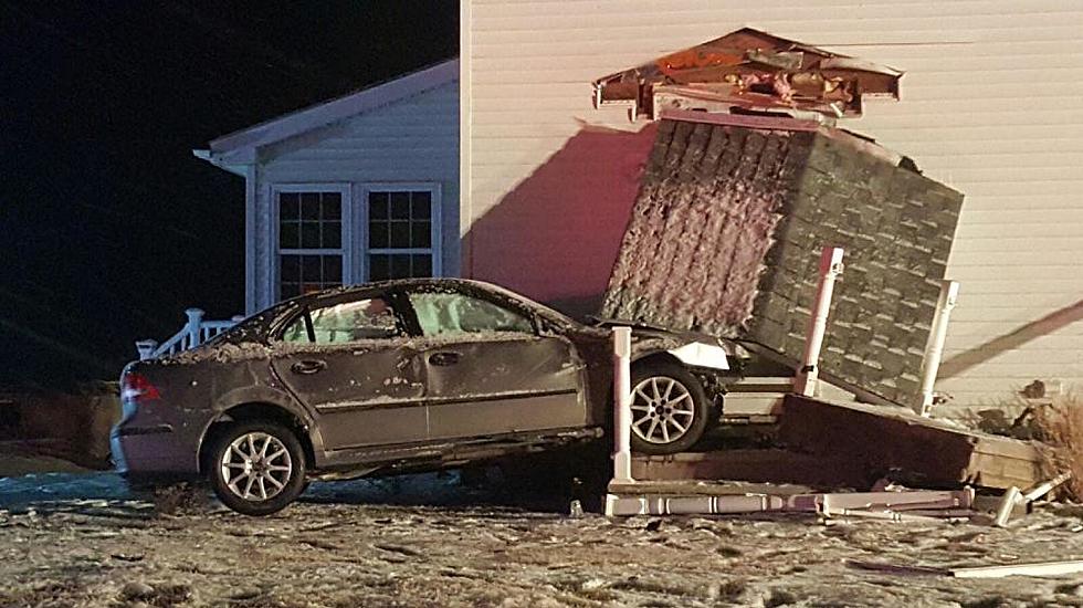 Icy Road Conditions Sent Driver Into a Batavia Home [VIDEO]