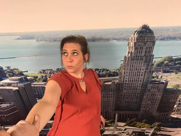 Laura Daniels Dangles Over Downtown Buffalo While Modeling [VIDEO]
