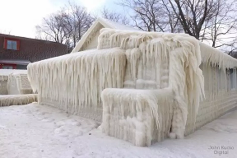 Entire House Encased in Ice in Webster, NY! Unbelievable Picture!