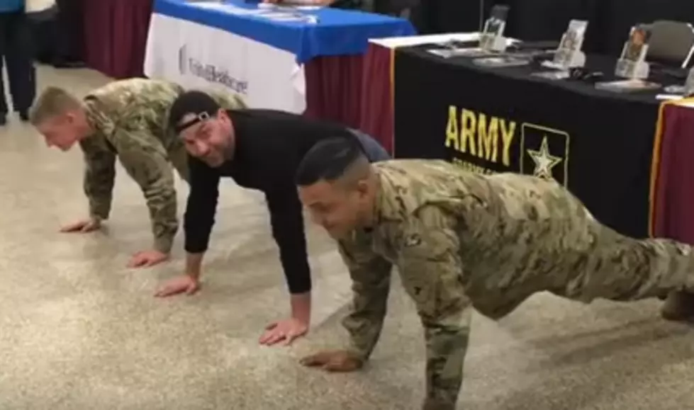 Dave Challenges The Army To Push Ups!