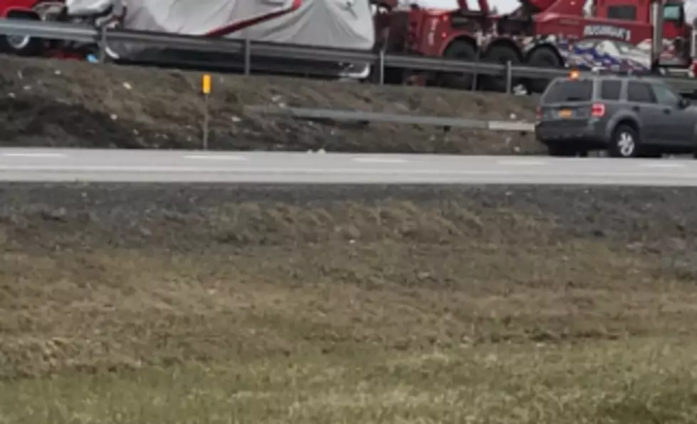 Look At This Boat That Nearly Rolled Down The Hill Off The 290 Yesterday [PICTURE]