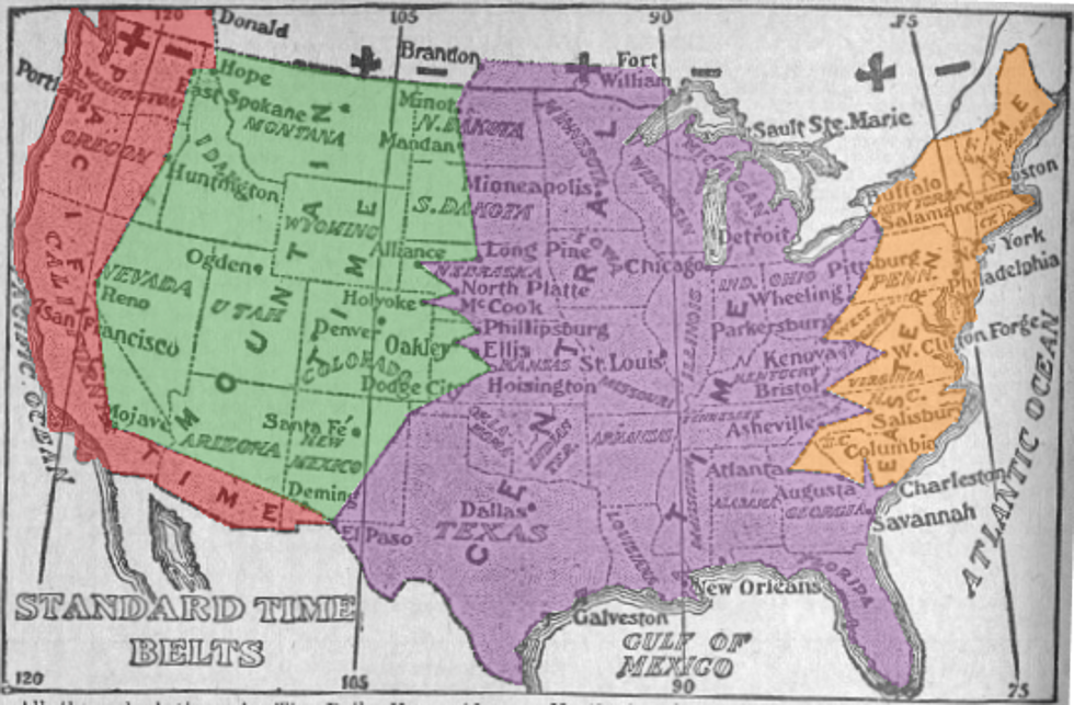 This 1913 Map Has Western New York In Two Different Time Zones
