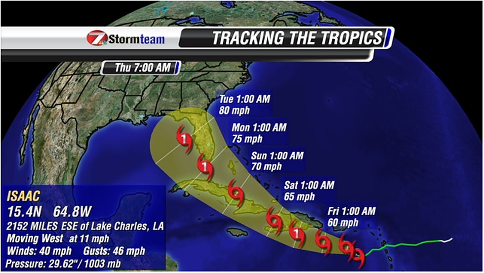 Tropical Storm Isaac Enters The Caribbean