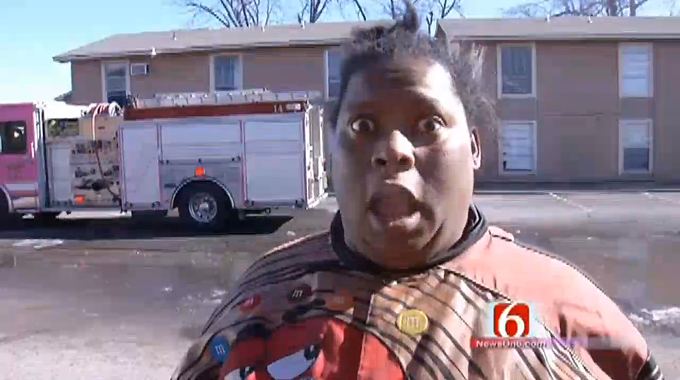 Tulsa Woman Hilariously Recounts Escaping Apartment Fire, “Aw, Man, the Building Is on Fire” [VIDEO]