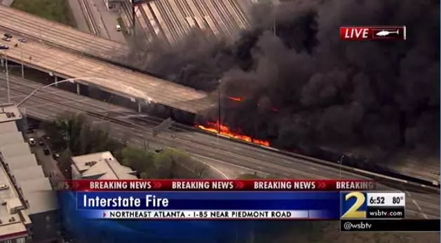 I-85 Bridge Collapses in Atlanta During Massive Fire