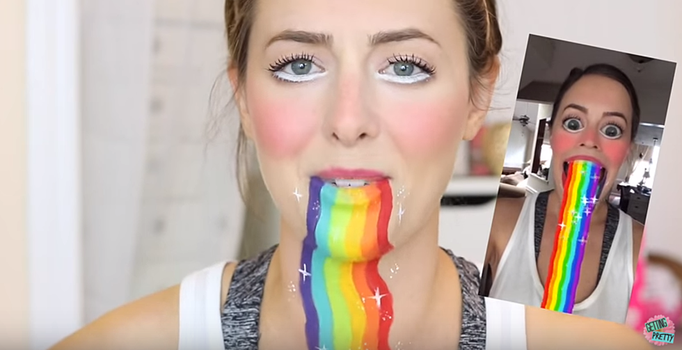 This Puking Rainbows Snapchat Makeup is a Perfect DIY Halloween Idea [VIDEO]