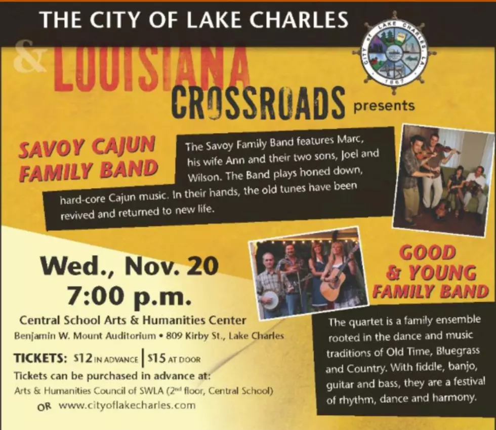 Savoy Cajun Family Band Live For Louisiana Crossroads Concert Tonight In Lake Charles