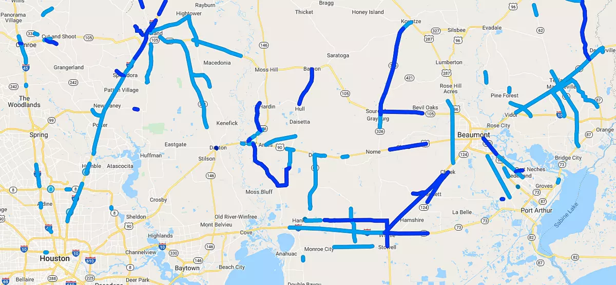 Check Texas and Louisiana Road Closures in Real Time