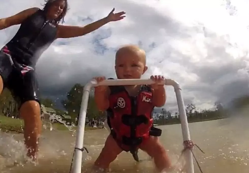 7 Month Old Baby Can’t Walk, But Can Water Ski, You Won’t Believe It