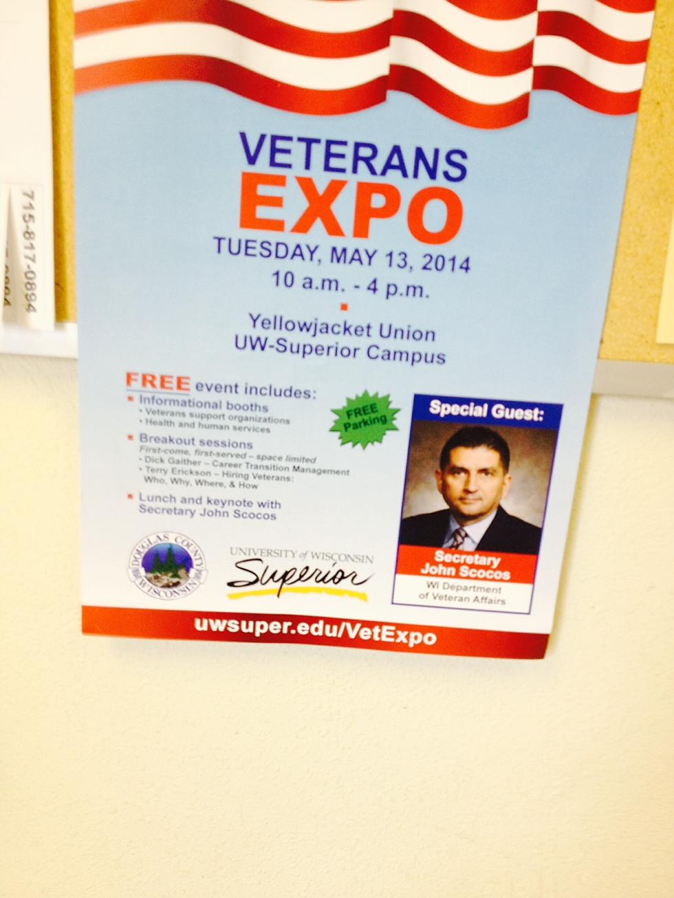 UW-Superior & Douglas County Veterans Expo Tuesday May 13th