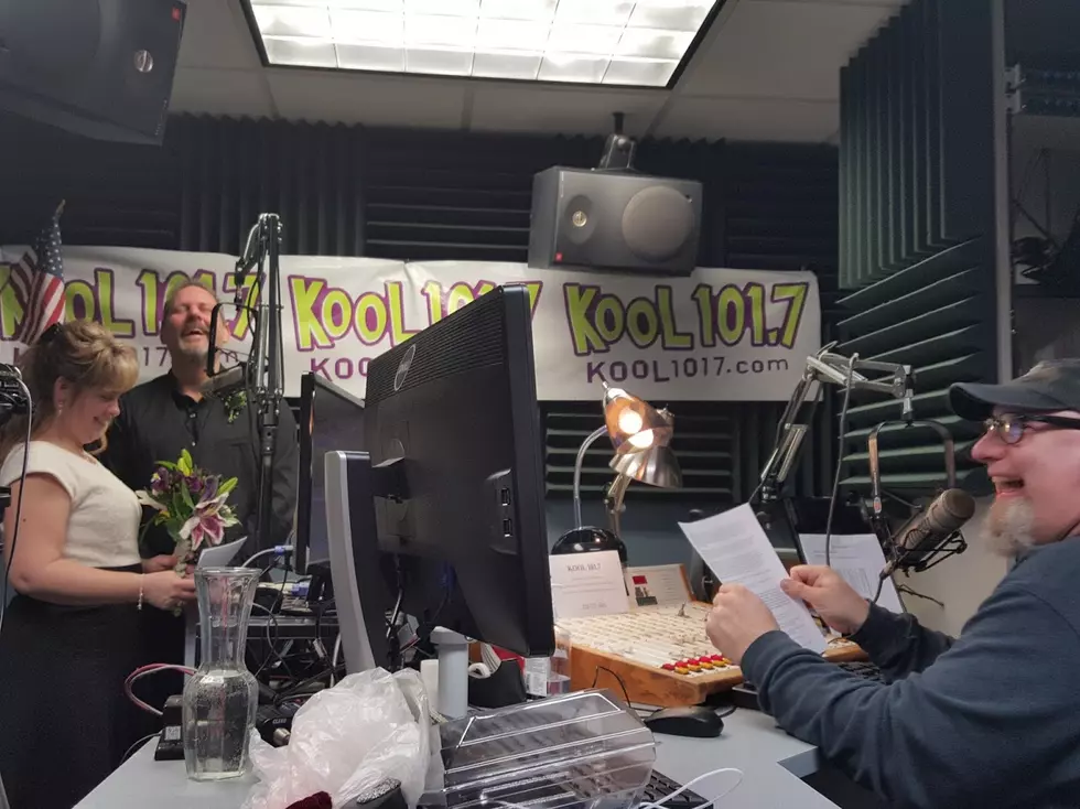 Jessica And John Get Married On The KOOL 101.7 Morning Show With Chris Allen