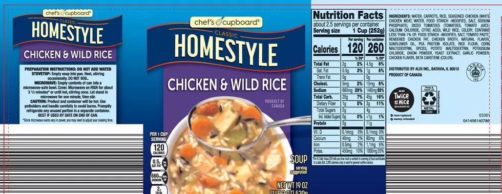 Select Chef’s Cupboard Soups Sold At Aldi Recalled