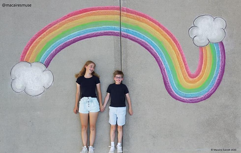 Sister And Brother Create Fun Pandemic Chalk Art