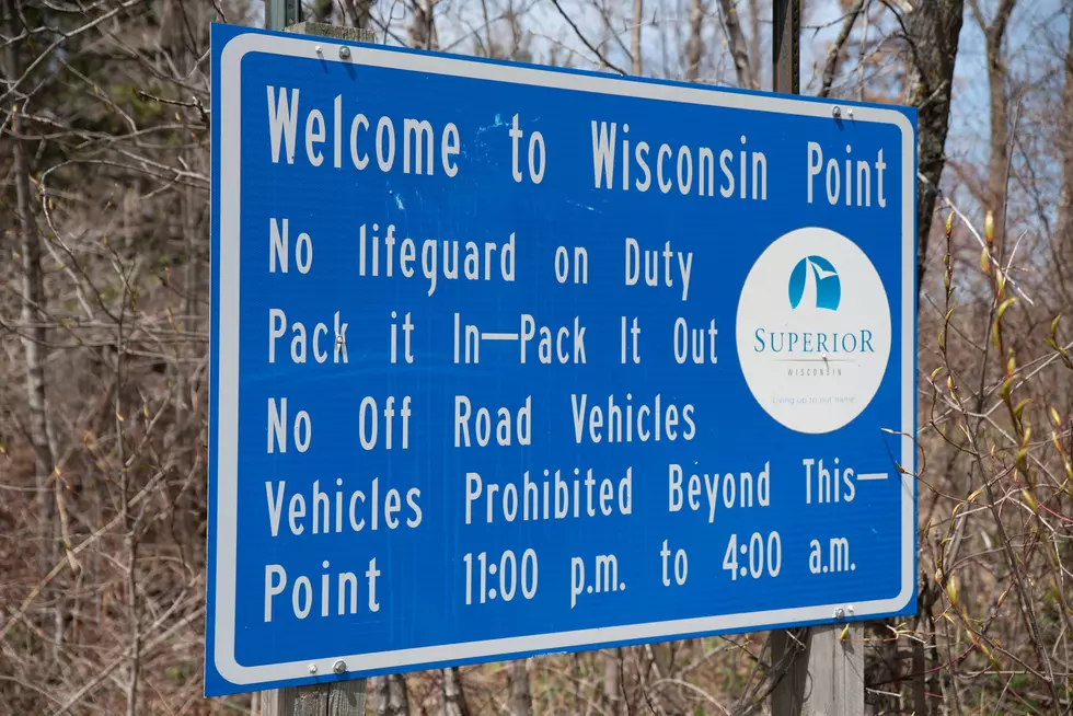 Welcome to Wisconsin Point sign in Superior, WI