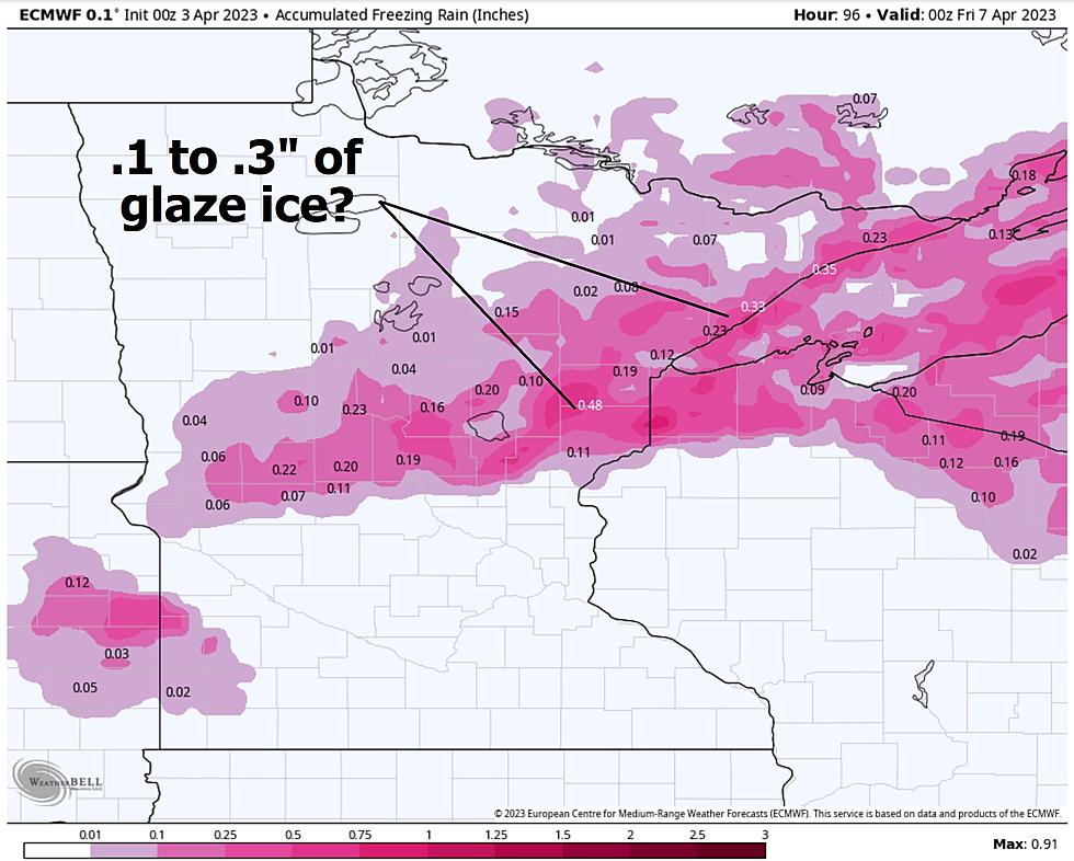 Significant Ice Storm Brewing: Glaze Ice, Snow, 50 Mph Gusts and Lakeshore Flooding Targeting Minnesota