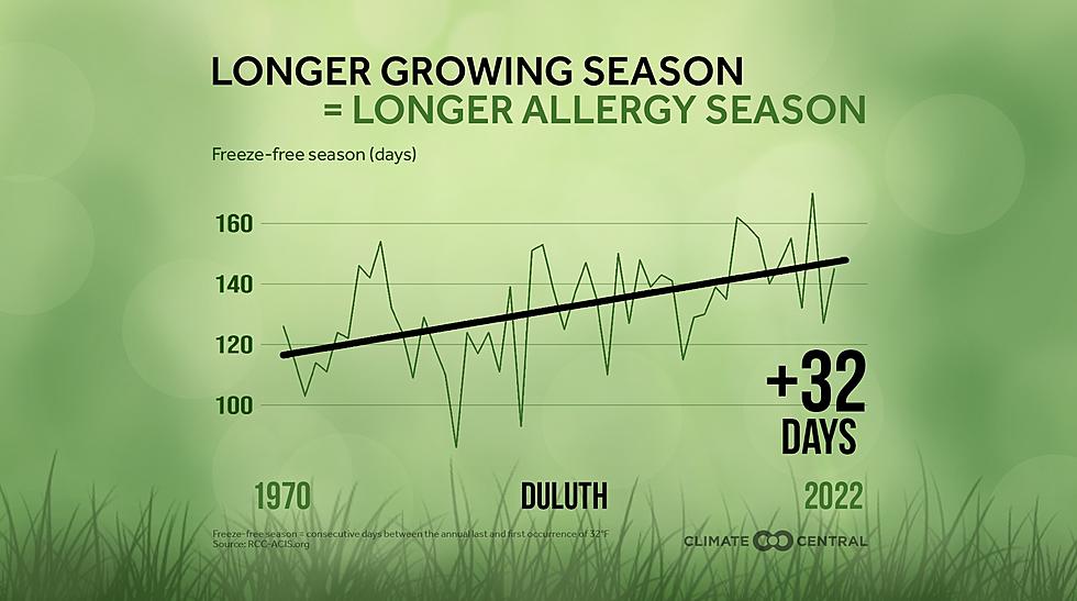Read It and Sneeze: Northland&#8217;s Allergy Season A Month Longer Than It Was in 1970