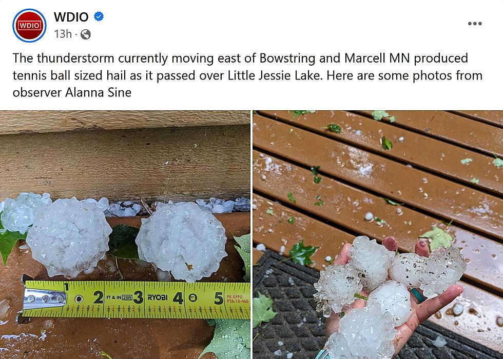 Enormous Tennis Ball Size Hail Wednesday North of Deer River &#8211; How Does This Happen?