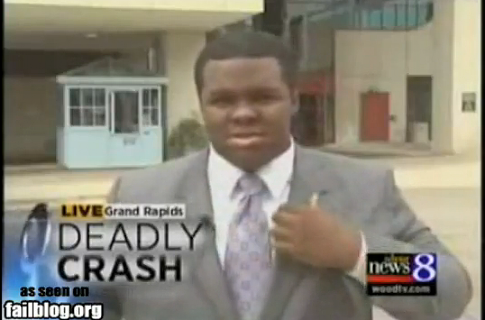 T.V. Reporter Does Not Realize He Is Live&#8230;..