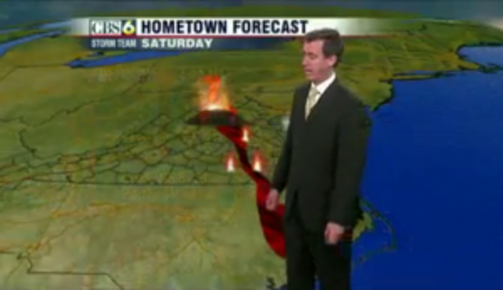 Hot Weather in Virginia Inspires Crazy TV Weather Forecast Including Volcanoes and Godzilla [VIDEO]