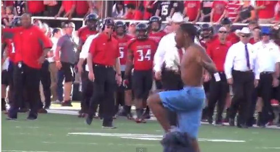 Texas Tech Student Attempts to Streak During Football Game [VIDEO]