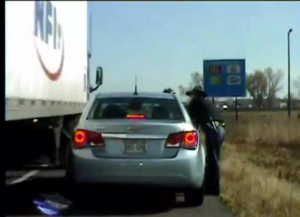 Wisconsin Trooper Has Close Call with a Semi On I-94 [VIDEO]