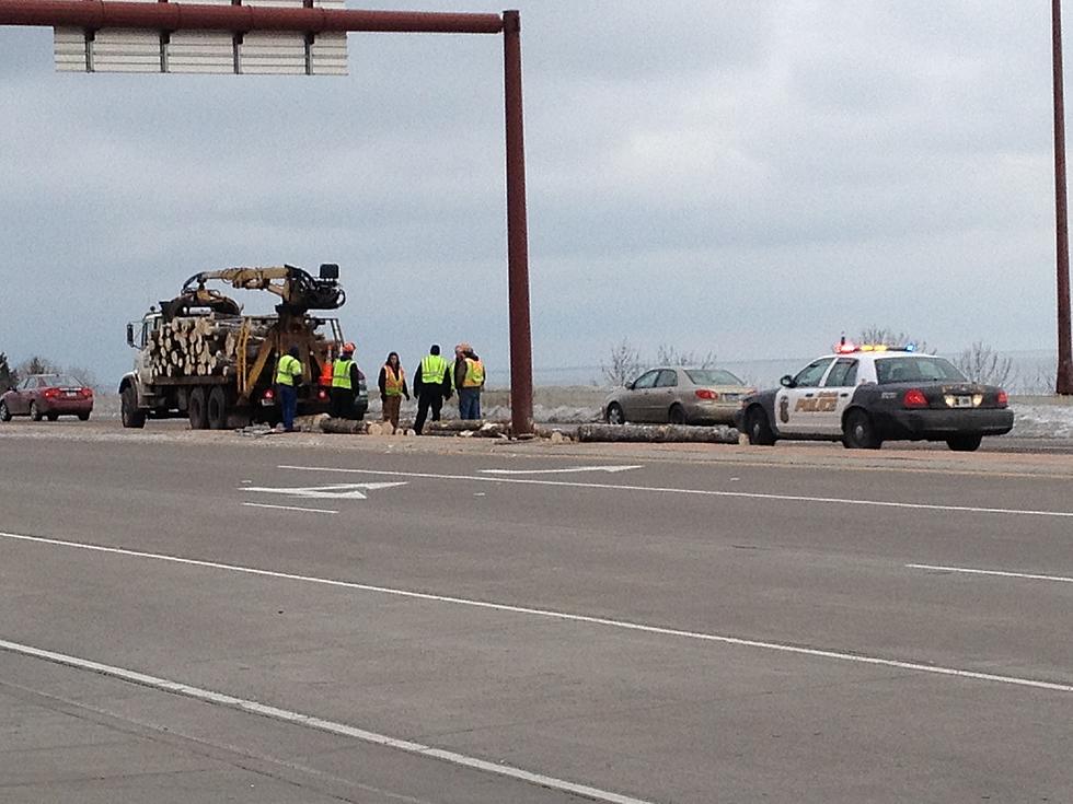 Logging Truck Loses Cargo on London Road in Duluth [UPDATED]