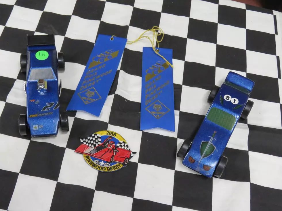 Duluth Police Race in Boy Scout Pinewood Derby Races