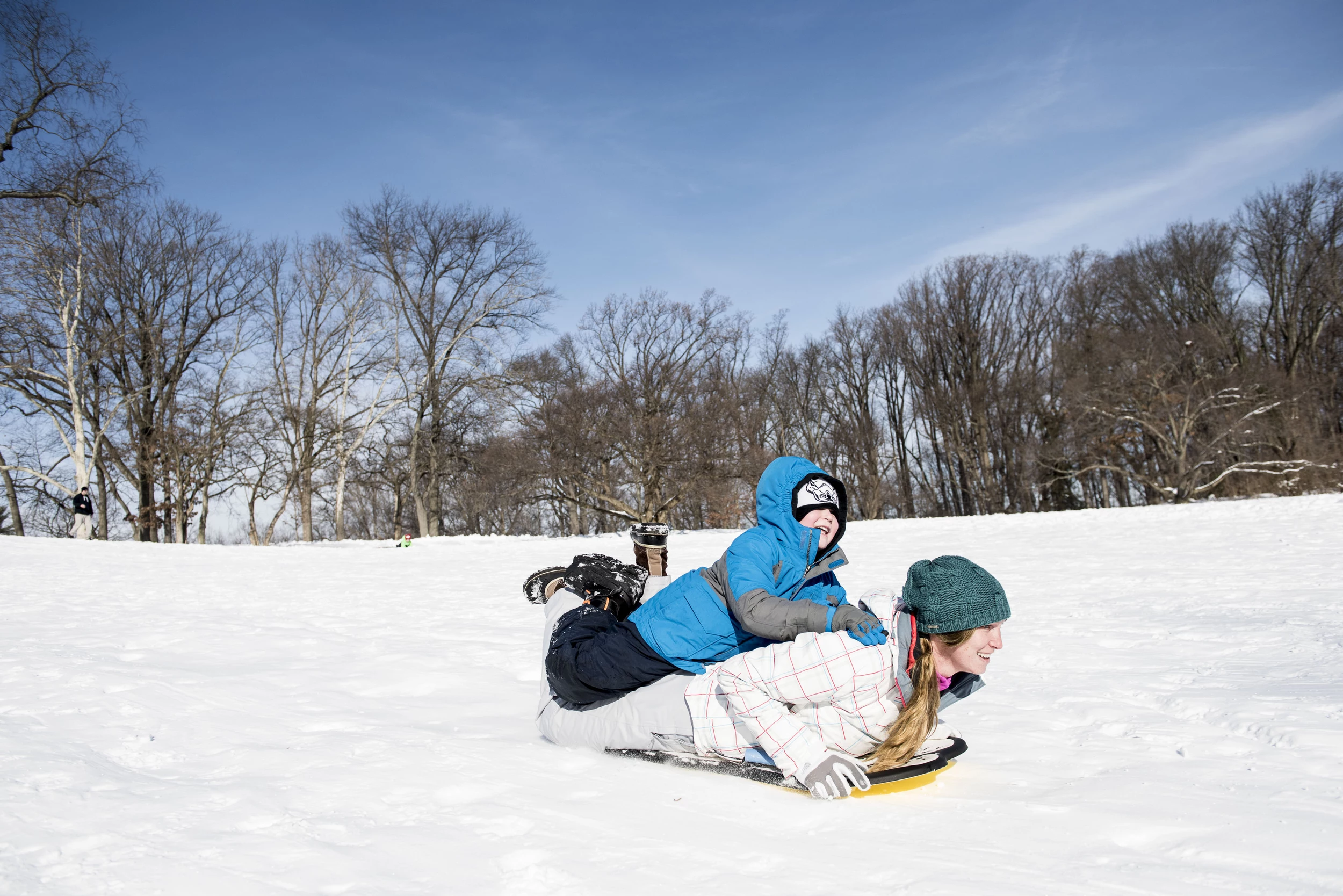Some hearty Wis. Residents do some unconventional sledding