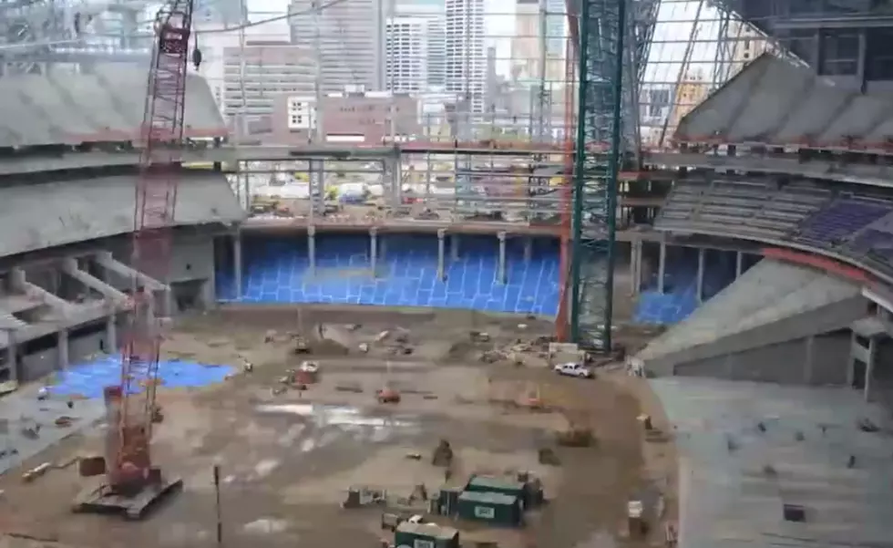 Watch U.S. Bank Stadium Come Together in One Minute