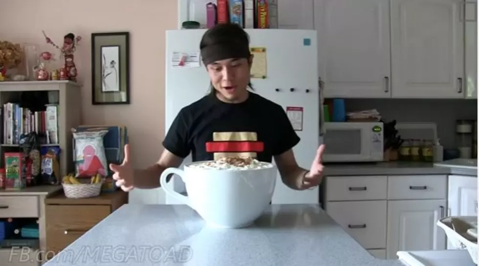Competitive Eater Matt Stonie Pounds Down World&#8217;s Largest Pumpkin Spice Latte [VIDEO]