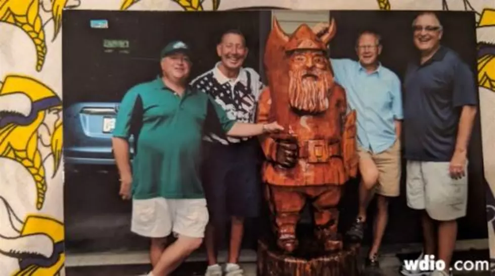 Hermantown Couple Still Holding Out Hope to Find Beloved Giant Vikings Statue That Was Stolen 4 Years Ago