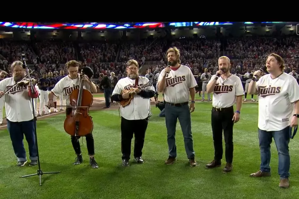 Trampled By Turtles Performs The National Anthem At Target Field