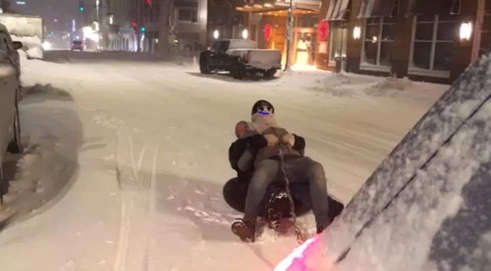 Some Duluthians Celebrated The Weekend Snowstorm With Some Outdoor Fun [VIDEO]