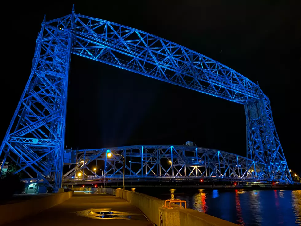 Duluth Participates In Worldwide #LightItBlue Campaign, Lighting The Lift Bridge + Enger Tower In Blue