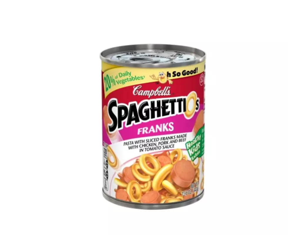 Spaghettios and sliced up hot dogs (I didn't buy the with the