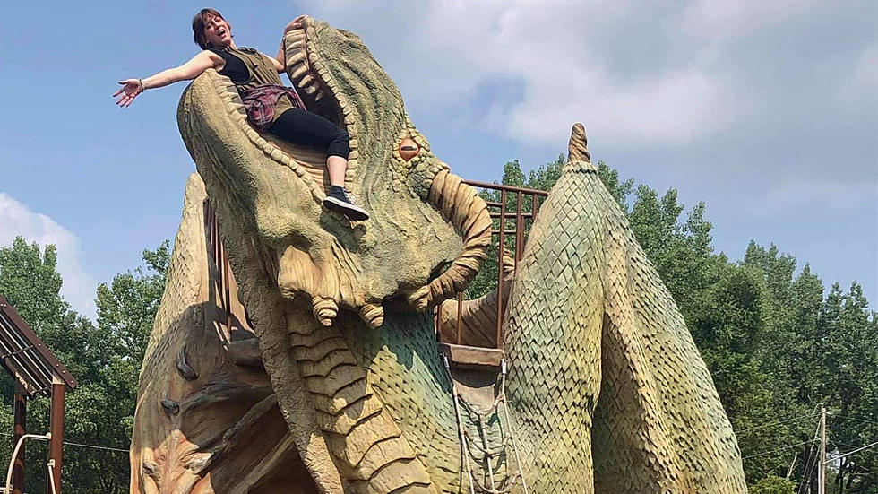 This Playground off I-35 on The Way to Duluth Has a Giant Dragon