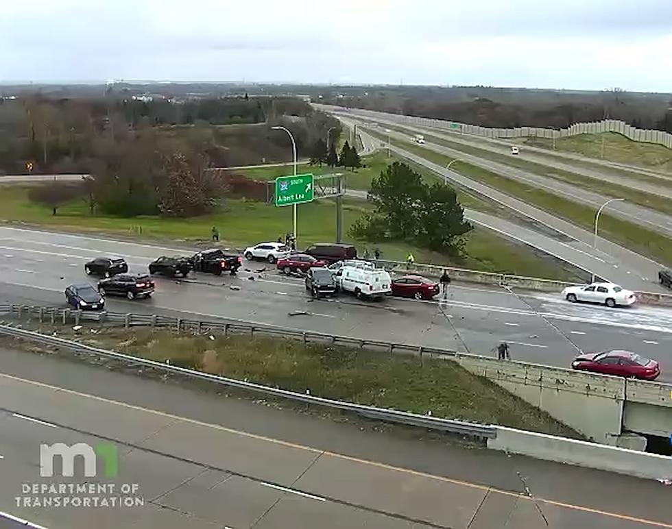 Watch 11 Car Pile Up Caught On Video On Freeway in Minnesota