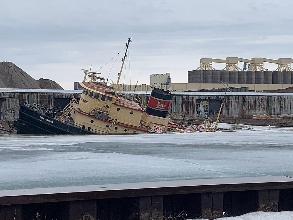 Tugboat 'Lake Superior' Sinking In Duluth Harbor