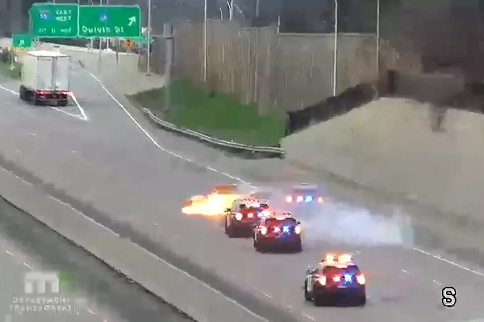 Police Chase In The Twin Cities Ends Up With Car On Fire And Massive Traffic Delay