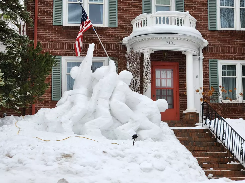 Duluthian Harry Welty Unveils His Latest Winter Snow Sculpture – One With A Message