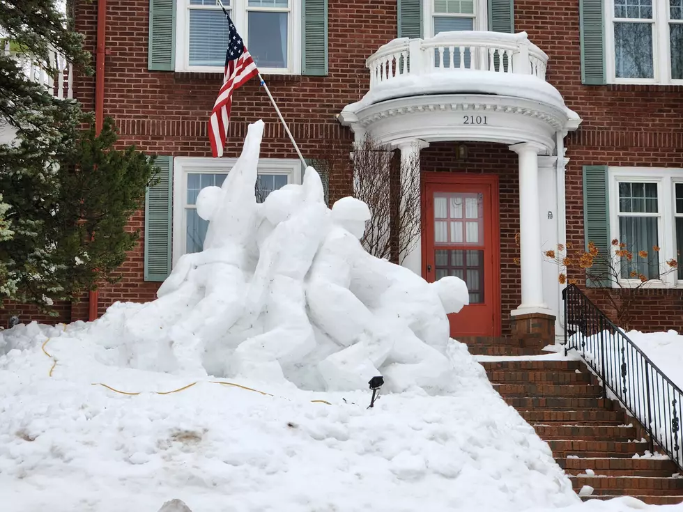 Duluthian Harry Welty Unveils His Latest Winter Snow Sculpture &#8211; One With A Message