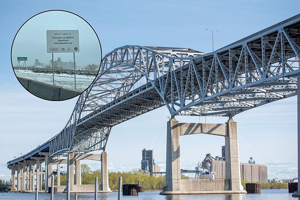 New Sign Added to Blatnik Bridge Ahead of Biden Visit to Superior