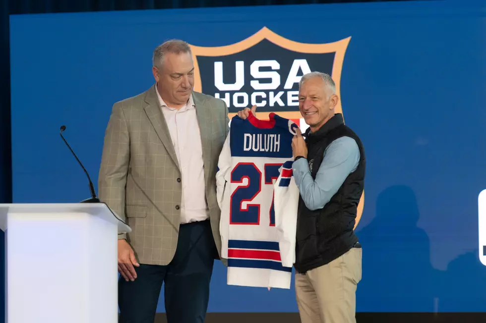 Mayor Reinert With Team USA Jersey from USA Hockey | Nick Cooper - TSM Duluth