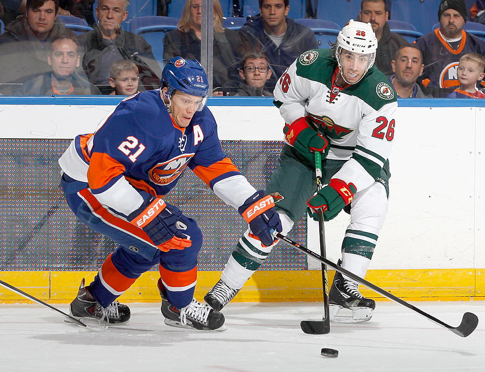 Moulson Has 2 Goals and Assist for Wild in 6-0 Rout of Islanders