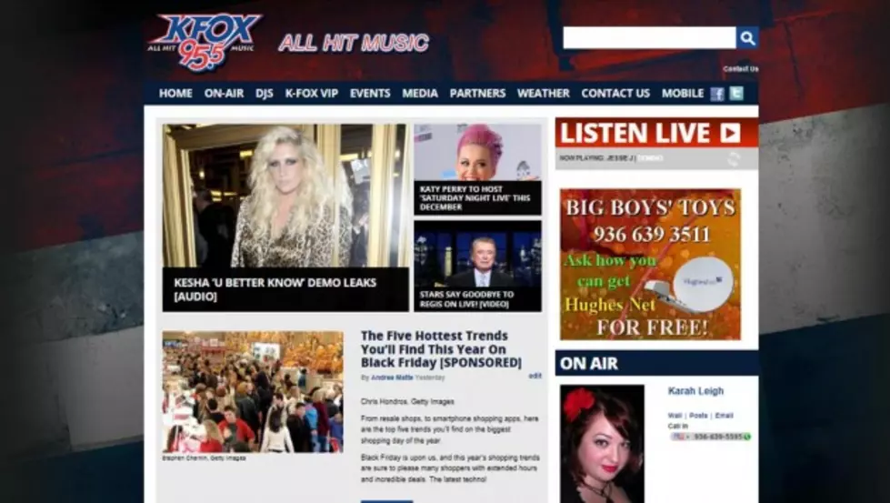 Welcome To The New K-FOX 95.5 Newsletter!