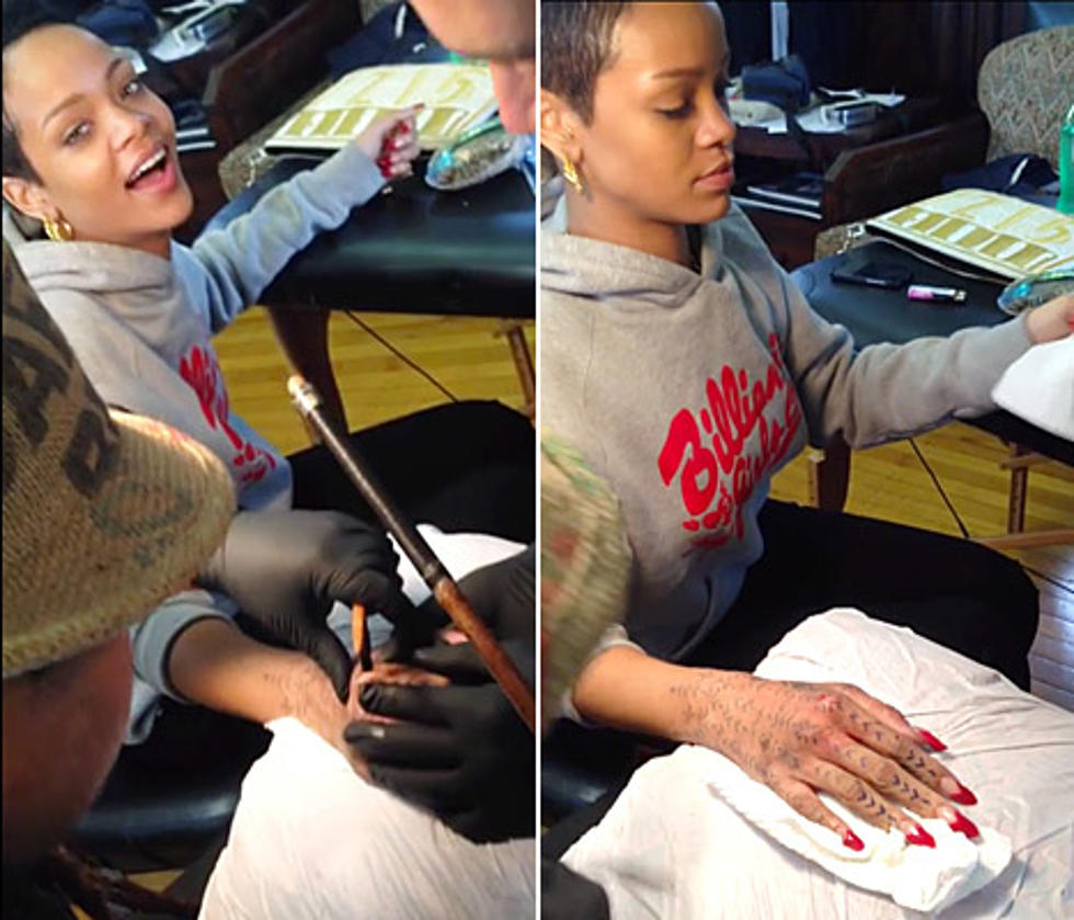 Rihanna Gets Maori Tattoo Using Chisel And Hammer [VIDEO]
