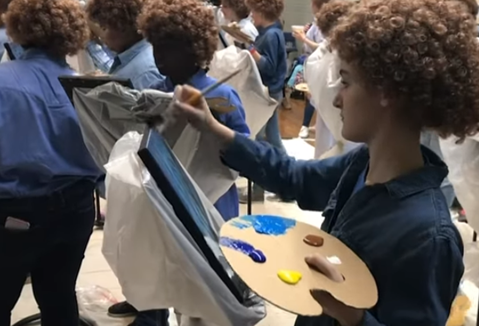Watch These Texas Students Dress As Bob Ross For Art Class Tribute