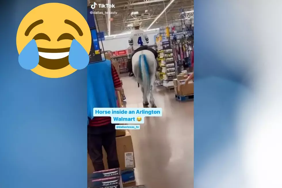 Cowboys Fan Celebrates Win With A Horse Ride Through Arlington, Texas Walmart