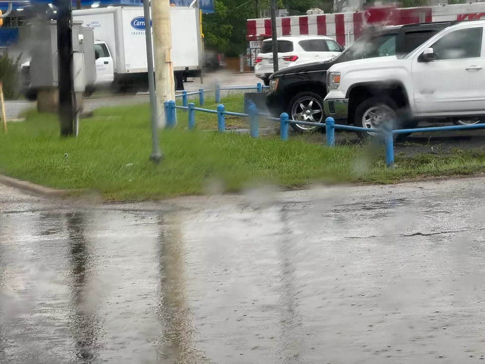 Flooded Streets In Lufkin, Texas Stall Vehicles