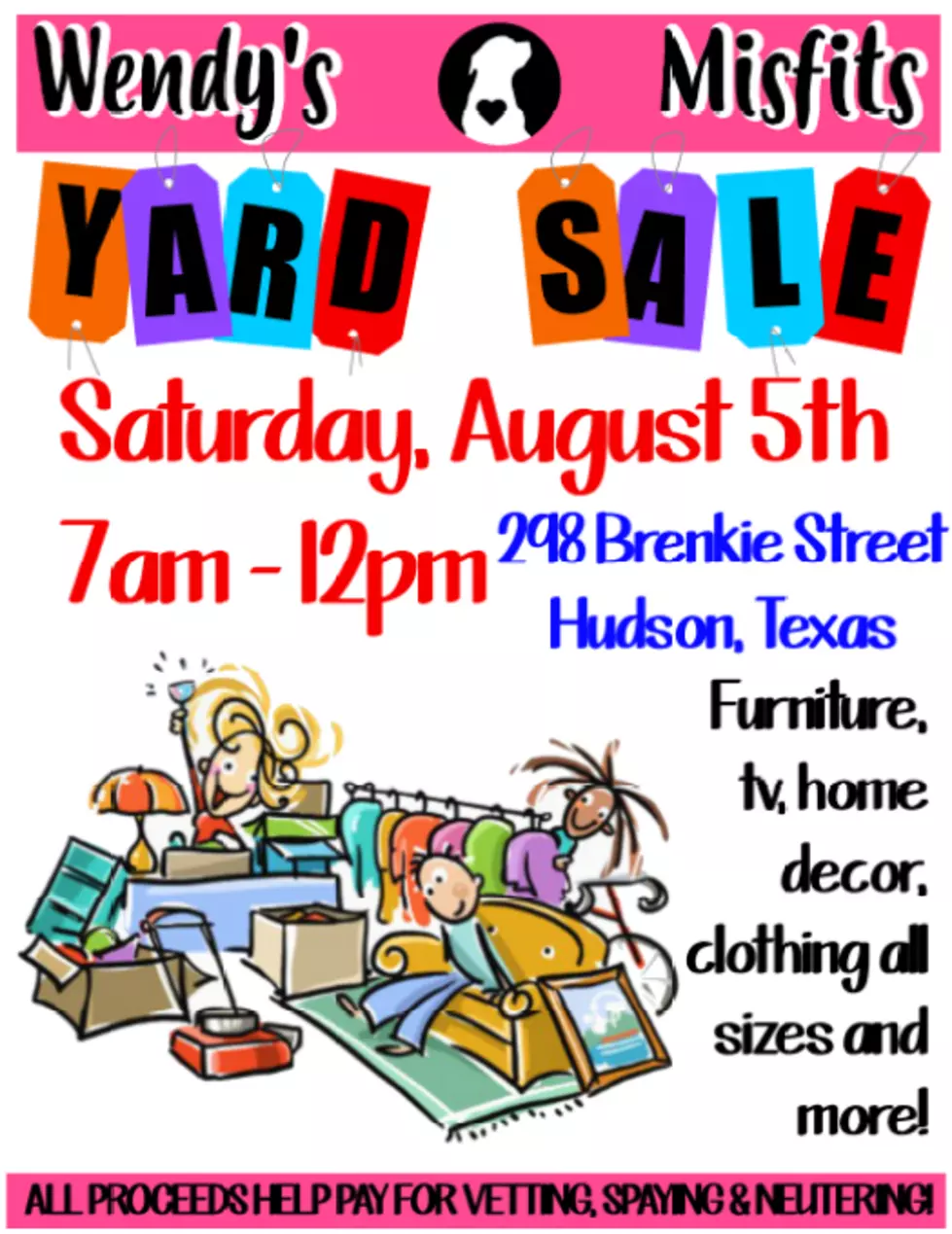 Wendy’s Misfits Yard Sale – Benefiting Pups in Need
